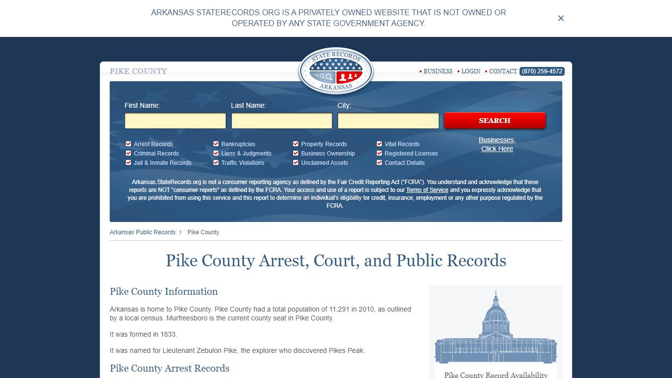 Pike County Arrest, Court, and Public Records